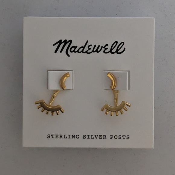 Madewell Front-Back Succulent Earrings Gold - Picture 4 of 4